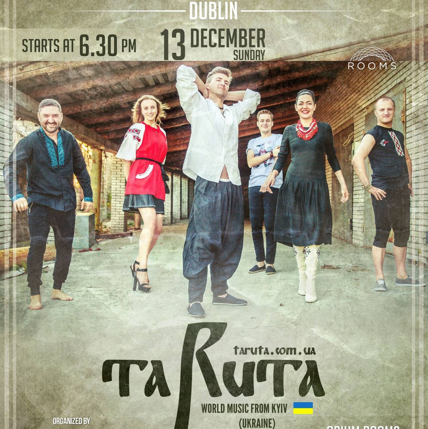 Афіша. Гурт «TaRuta». Концерт 13.12.15 в Дубліні (Ірландія)